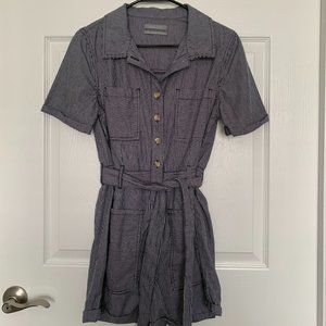 Navy and White Striped Urban Outfitters Jumpsuit
